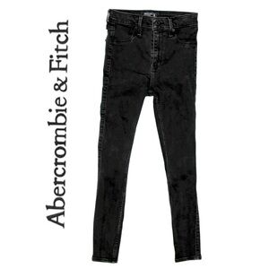 A&F Abercrombie & Fitch Simone High Rise Jegging Jeans Black 24 / 00